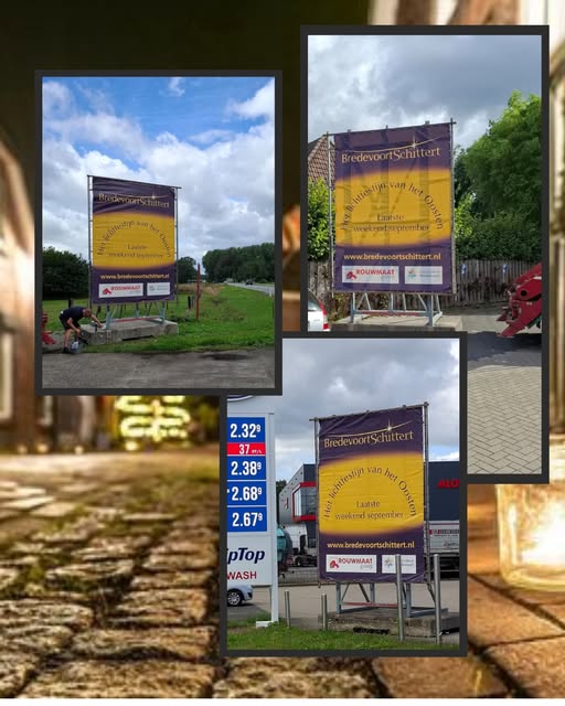 Aankondigingsborden geplaatst